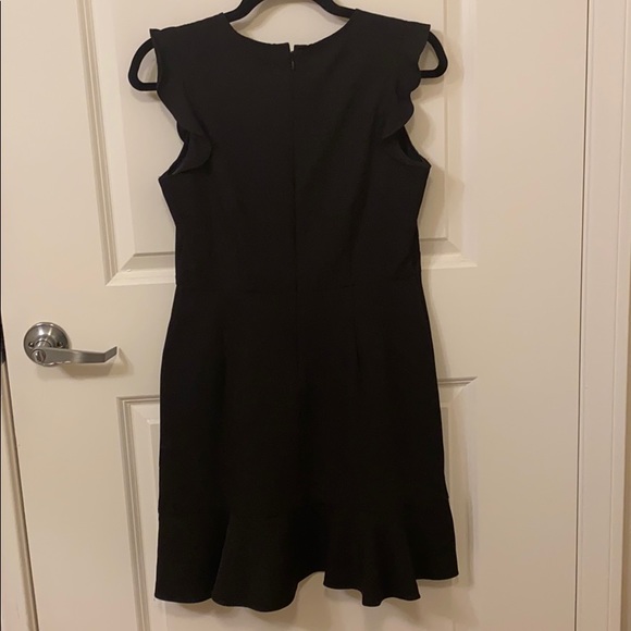 NWT Petite Loft Black Wraparound Flutter Dress - Picture 5 of 7